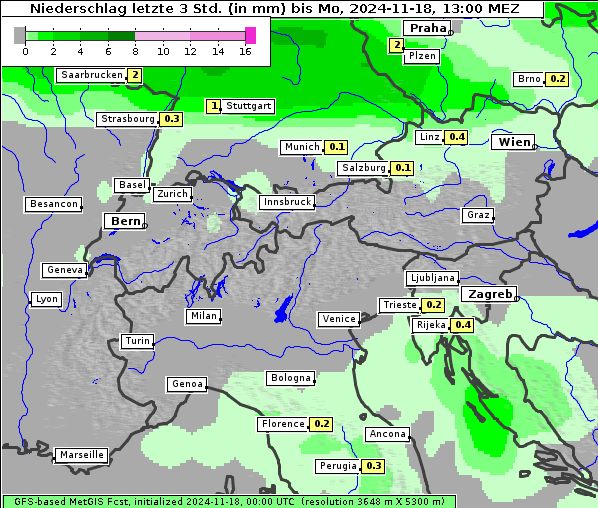 Niederschlag, 18. 11. 2024