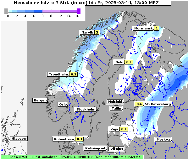 Neuschnee, 14. 3. 2025