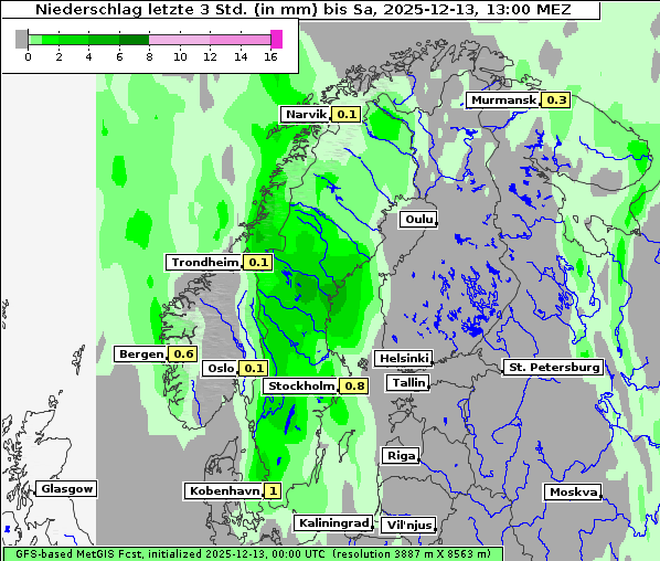 Niederschlag, 13. 12. 2025