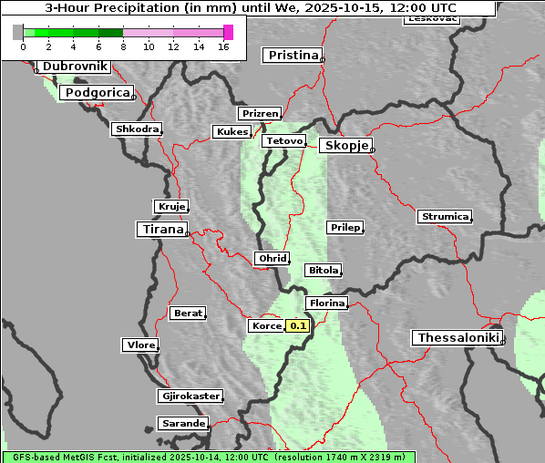 Niederschlag, 15. 10. 2025