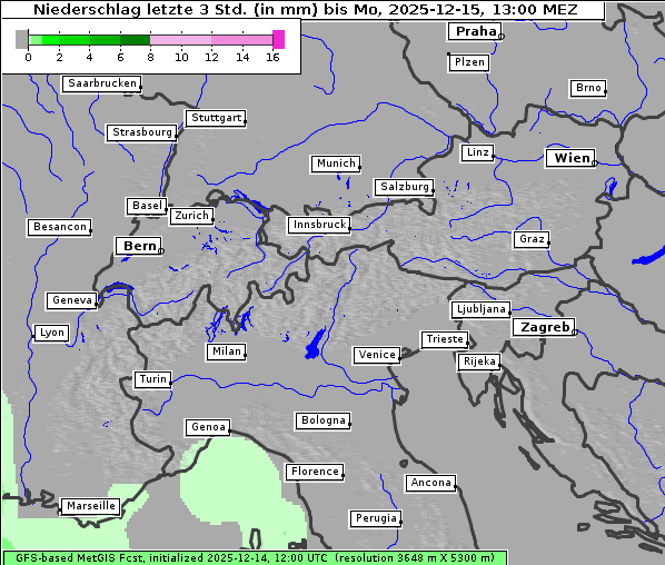 Niederschlag, 15. 12. 2025