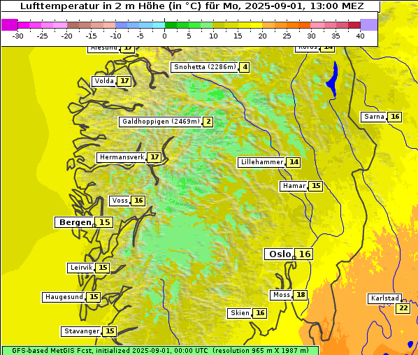 Temperatur, 1. 9. 2025