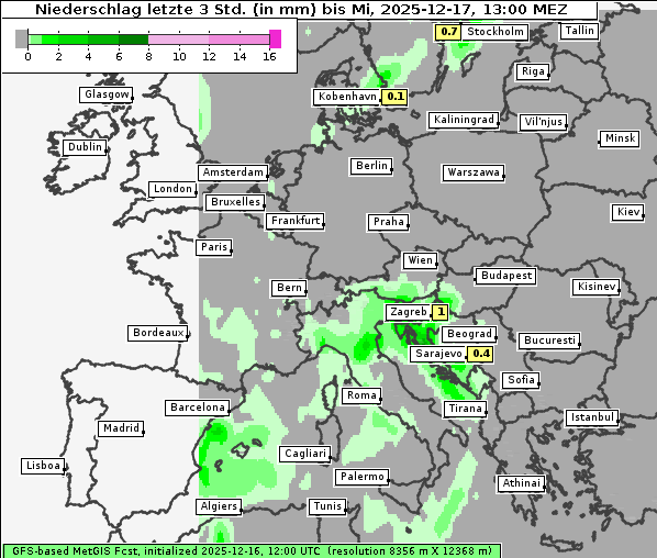 Niederschlag, 17. 12. 2025