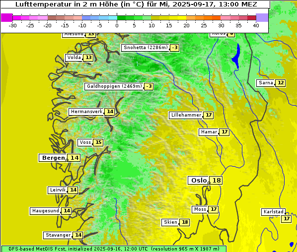 Temperatur, 17. 9. 2025