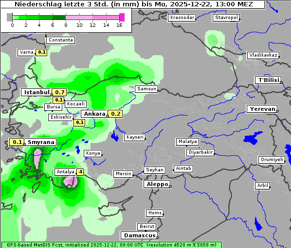 Niederschlag, 22. 12. 2025