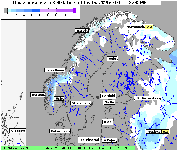 Neuschnee, 14. 1. 2025