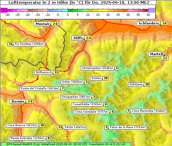 Temperatur, 18. 9. 2025