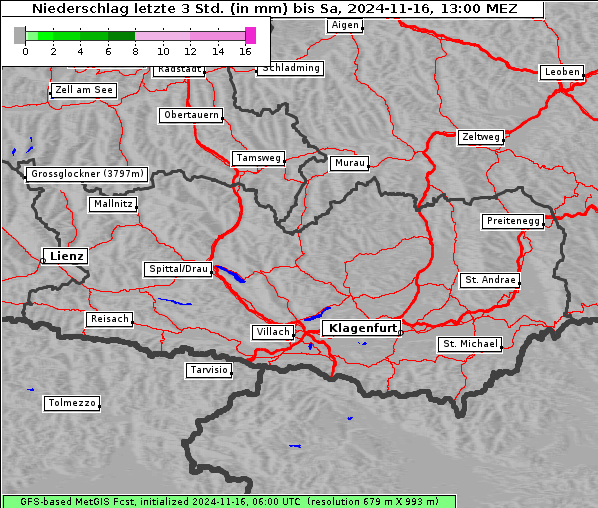 Niederschlag, 16. 11. 2024