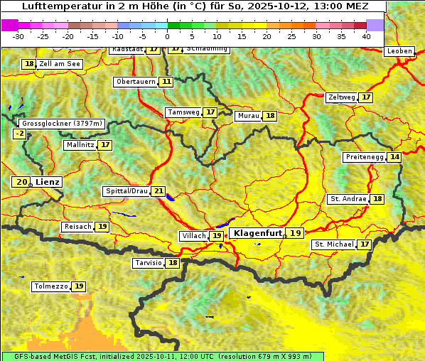 Temperatur, 12. 10. 2025
