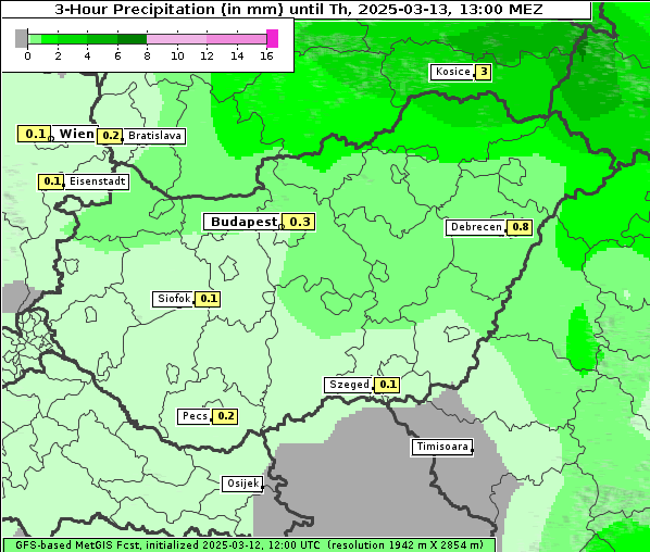 Niederschlag, 13. 3. 2025