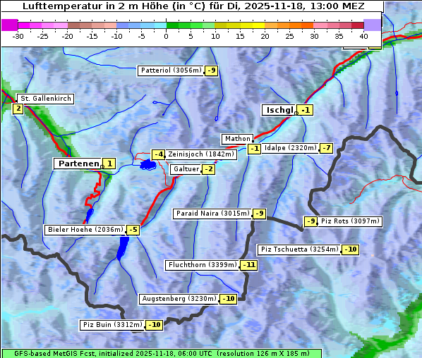 Temperatur, 18. 11. 2025