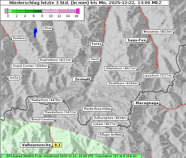 Niederschlag, 22. 12. 2025