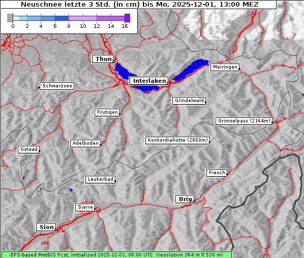 Neuschnee, 1. 12. 2025