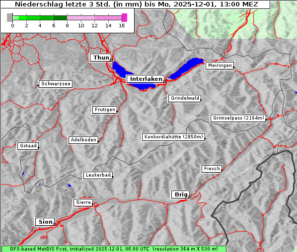 Niederschlag, 1. 12. 2025