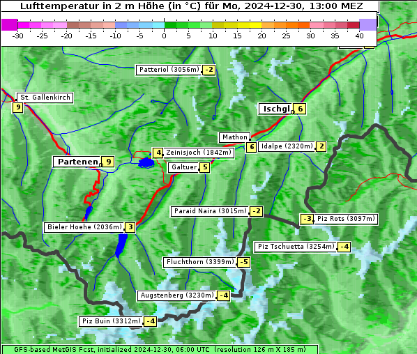 Temperatur, 30. 12. 2024