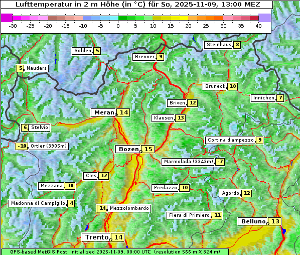 Temperatur, 9. 11. 2025