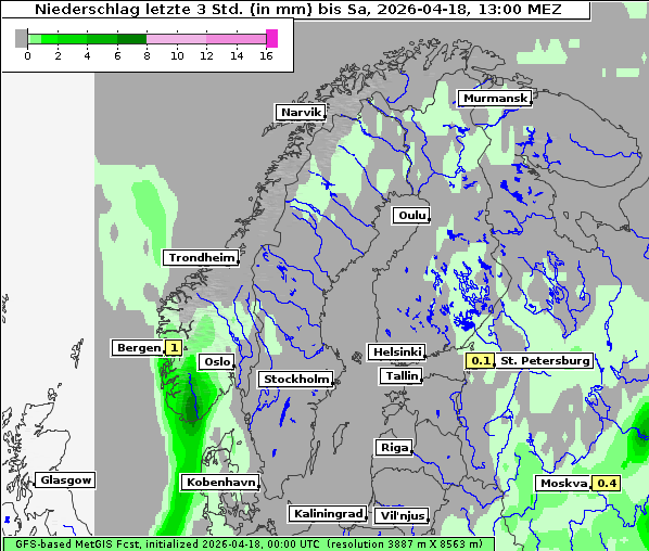 Niederschlag, 18. 4. 2026