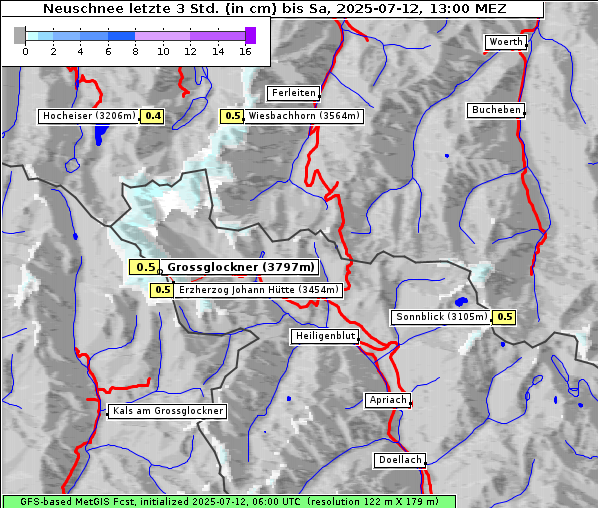Neuschnee, 12. 7. 2025