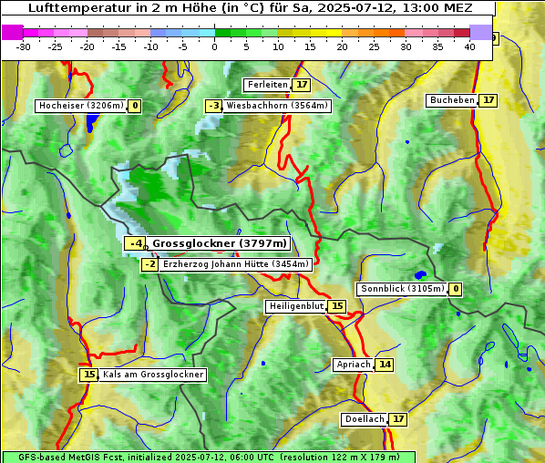 Temperatur, 12. 7. 2025