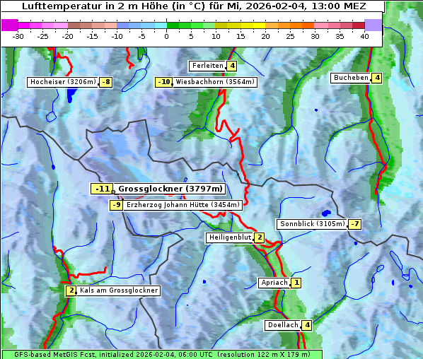 Temperatur, 4. 2. 2026