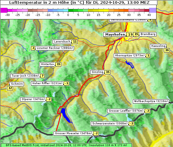 Temperatur, 29. 10. 2024