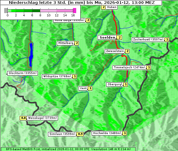 Niederschlag, 12. 1. 2026