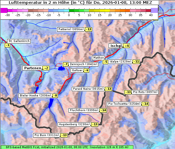 Temperatur, 8. 1. 2026