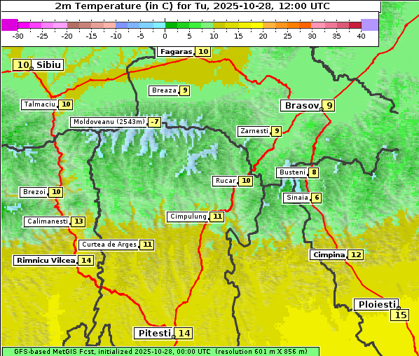 Temperatur, 28. 10. 2025