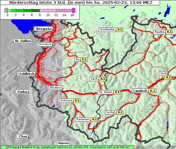 Niederschlag, 23. 2. 2025