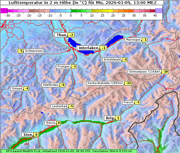 Temperatur, 5. 1. 2026