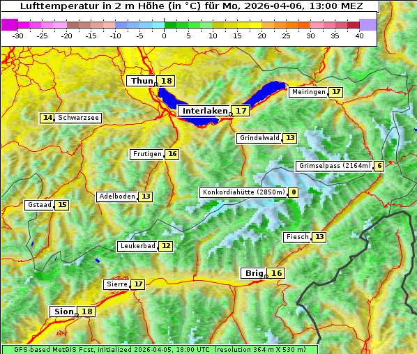 Temperatur, 6. 4. 2026