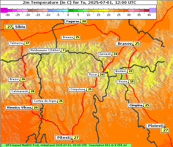 Temperatur, 1. 7. 2025
