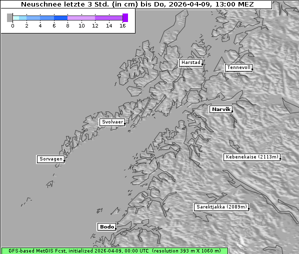 Neuschnee, 9. 4. 2026
