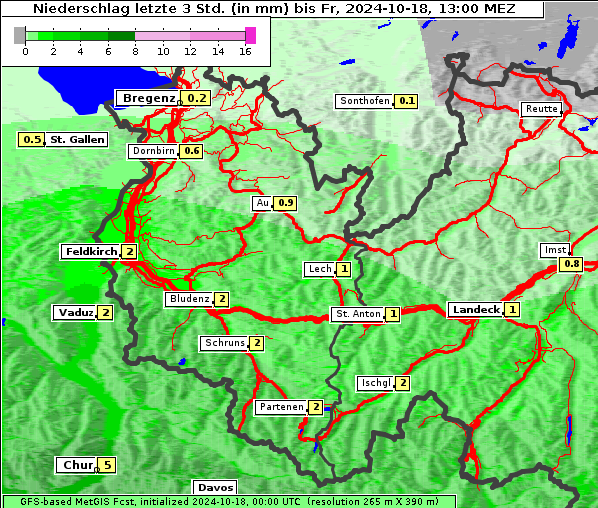 Niederschlag, 18. 10. 2024