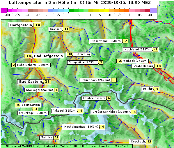 Temperatur, 15. 10. 2025