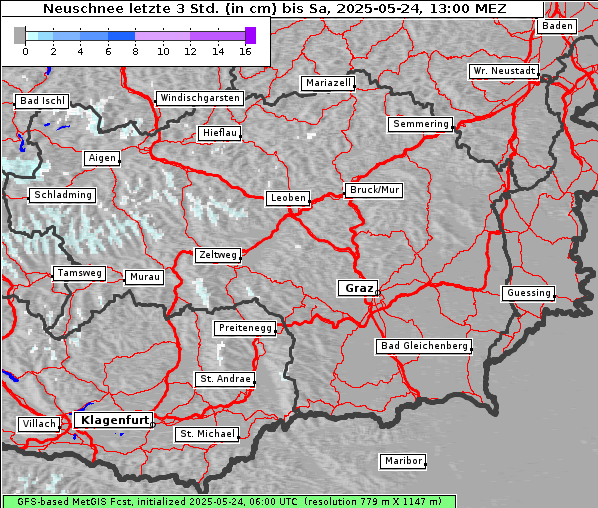 Neuschnee, 24. 5. 2025