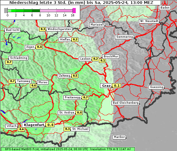 Niederschlag, 24. 5. 2025