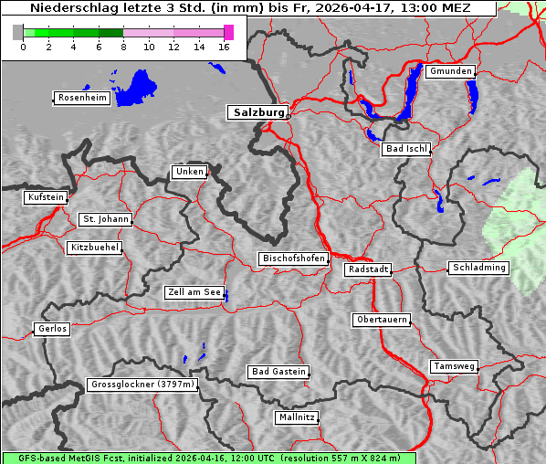 Niederschlag, 17. 4. 2026