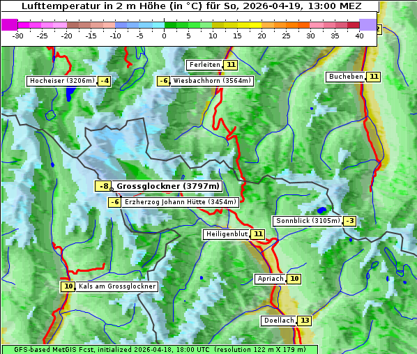 Temperatur, 19. 4. 2026