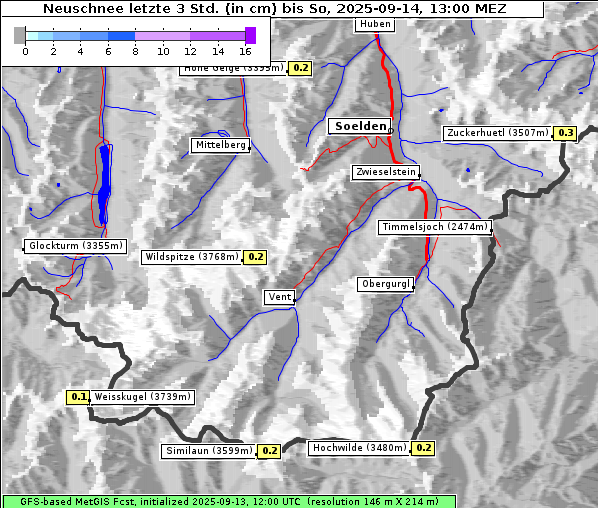 Neuschnee, 14. 9. 2025