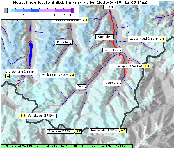 Neuschnee, 10. 4. 2026