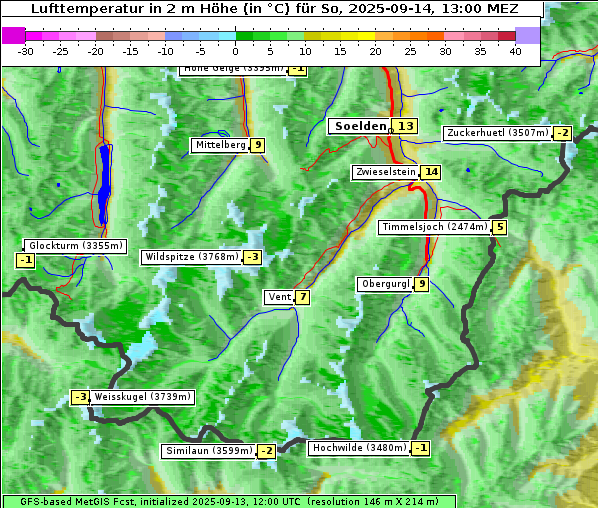 Temperatur, 14. 9. 2025