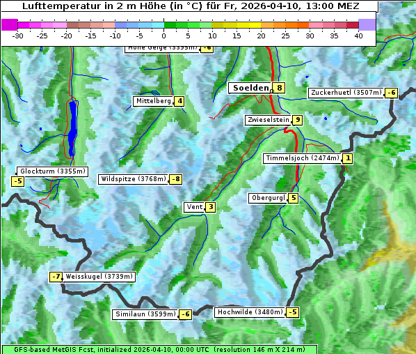 Temperatur, 10. 4. 2026
