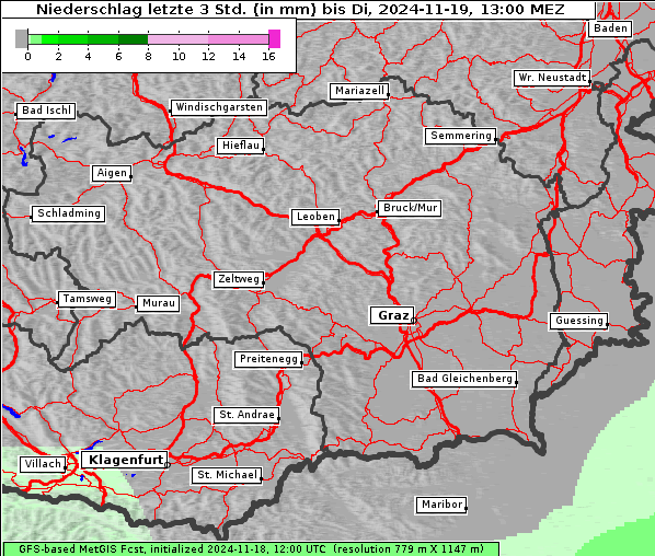 Niederschlag, 19. 11. 2024