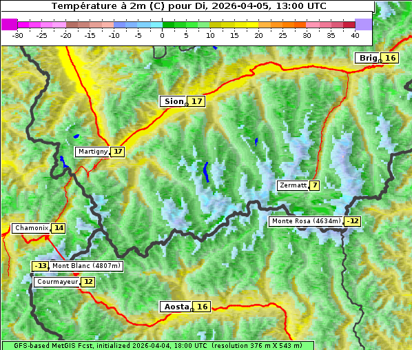 Temperatur, 5. 4. 2026