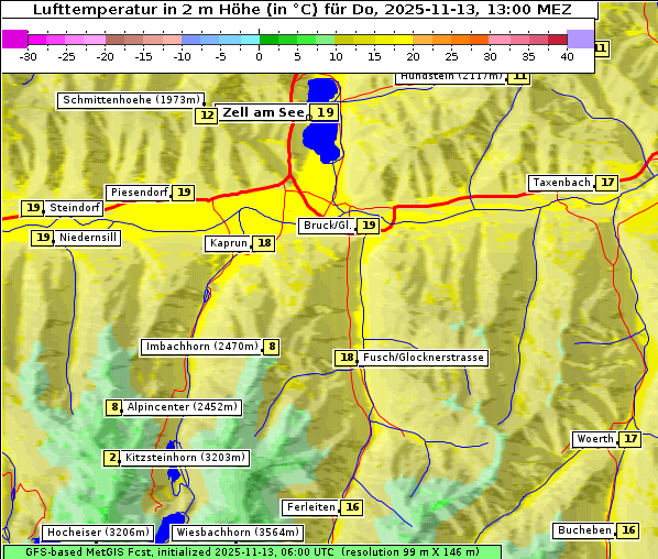 Temperatur, 13. 11. 2025