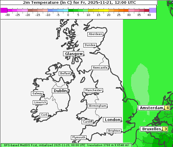 Temperatur, 21. 11. 2025