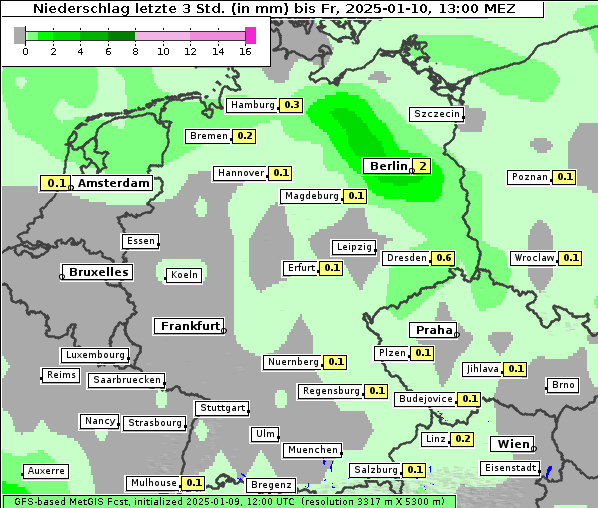 Niederschlag, 10. 1. 2025