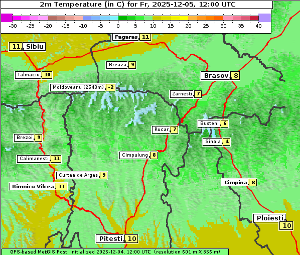Temperatur, 5. 12. 2025