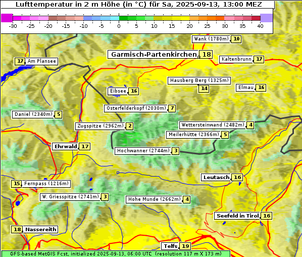 Temperatur, 13. 9. 2025